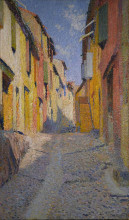 Картина "collioure street" художника "мартен анри"
