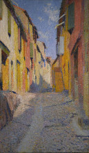 Копия картины "collioure street" художника "мартен анри"