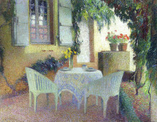 Репродукция картины "terrace of the manor in marquayrol" художника "мартен анри"