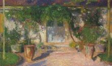 Копия картины "terrace in sun" художника "мартен анри"