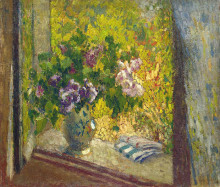 Копия картины "vase of flowers in a window" художника "мартен анри"