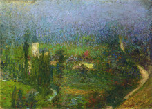 Репродукция картины "view of labastide du vert" художника "мартен анри"