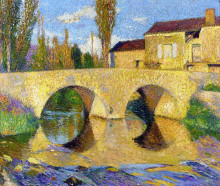 Картина "the bridge of bastiide-du-vert" художника "мартен анри"