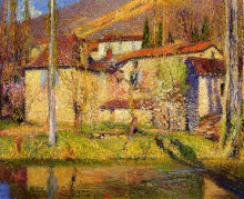 Картина "landscape near toulouse" художника "мартен анри"