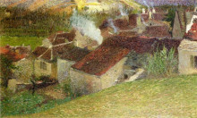 Копия картины "the center of la bastide du vert" художника "мартен анри"