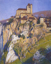 Репродукция картины "view of saint cirq lapopie" художника "мартен анри"