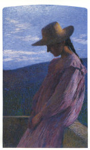 Копия картины "young girl seated" художника "мартен анри"