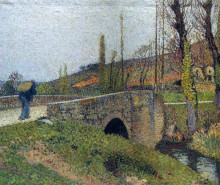 Копия картины "the little bridge" художника "мартен анри"