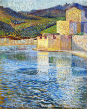 Копия картины "ramparts at collioure" художника "мартен анри"