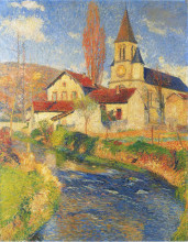 Картина "church by the river" художника "мартен анри"