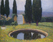 Репродукция картины "fountain in labastide du vert" художника "мартен анри"
