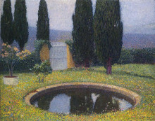 Картина "fountain in labastide du vert" художника "мартен анри"