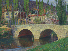 Картина "the bridge at labastide du vert" художника "мартен анри"