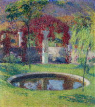 Копия картины "pool near tonnelle de marquayrol" художника "мартен анри"