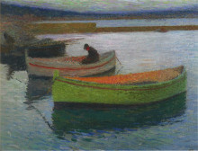 Копия картины "fishing boats at collioure" художника "мартен анри"