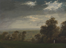 Копия картины "landscape, possibly the isle of wight or richmond hill" художника "мартин джон"