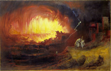 Репродукция картины "the destruction of sodom and gomorrah" художника "мартин джон"