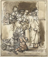 Копия картины "christ blessing the children" художника "мас николас"