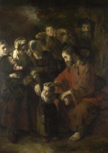 Картина "christ blessing the children" художника "мас николас"