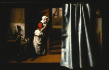 Копия картины "an eavesdropper with a woman scolding" художника "мас николас"