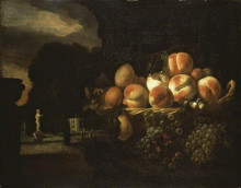 Копия картины "still life of fruit in a formal garden" художника "мас николас"