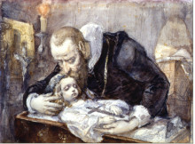 Копия картины "jan kochanowski over the dead body of his daughter" художника "матейко ян"