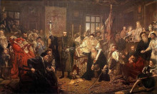 Репродукция картины "the union of lublin" художника "матейко ян"