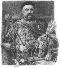 Копия картины "jan sobieski, portraited in a parade scale armour" художника "матейко ян"