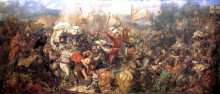 Копия картины "грюнвальдская битва" художника "матейко ян"