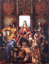 Картина "the marriage of jadwiga and jagiello" художника "матейко ян"