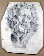Репродукция картины "голова лаокоона в три четверти" художника "машков илья"