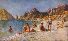Репродукция картины "симеизский пляж" художника "машков илья"