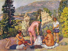 Репродукция картины "солнечные ванны в крыму" художника "машков илья"