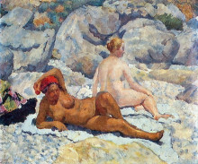 Копия картины "гурзуф. женский пляж" художника "машков илья"
