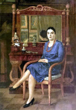 Картина "портрет з. д. р. (дама в синем)" художника "машков илья"