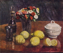 Репродукция картины "лимоны и бессмертники" художника "машков илья"