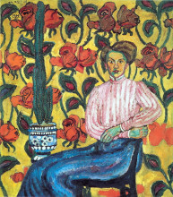Репродукция картины "портрет в.п.виноградовой" художника "машков илья"