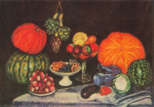 Копия картины "овощи. натюрморт" художника "машков илья"