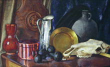 Копия картины "натюрморт с лошадиным черепом" художника "машков илья"