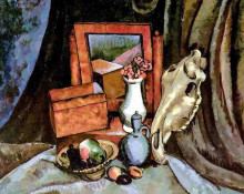 Копия картины "зеркало и лошадиный череп" художника "машков илья"