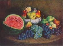 Копия картины "арбуз и виноград" художника "машков илья"