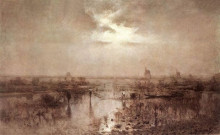 Копия картины "fishing on the tisza" художника "меднянский ласло"