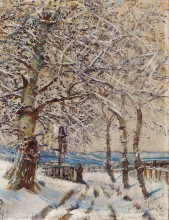 Картина "trees with hoar-frost" художника "меднянский ласло"