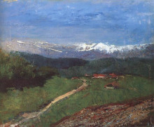 Картина "landscape in the alps (view from the rax)" художника "меднянский ласло"