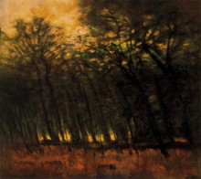 Картина "fires in the forest" художника "меднянский ласло"