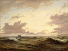 Копия картины "морской вид" художника "мельби антон"