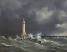 Копия картины "the eddystone lighthouse" художника "мельби антон"