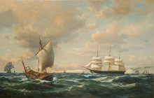 Картина "sailing off the english coast" художника "мельби антон"