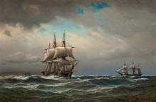 Картина "ships at sea" художника "мельби антон"