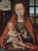 Репродукция картины "мадонна и младенец (из диптиха мартина ван ньювенхове)" художника "мемлинг ганс"
